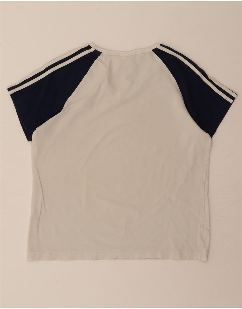 ADIDAS Womens T-Shirt Top UK 18 XL  White Colourblock Vintage Adidas and Second-Hand Adidas from Messina Hembry 