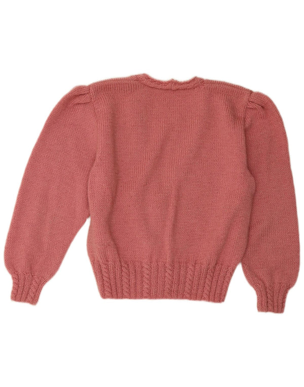 Vintage Womens Cardigan Sweater UK 14 Large Pink