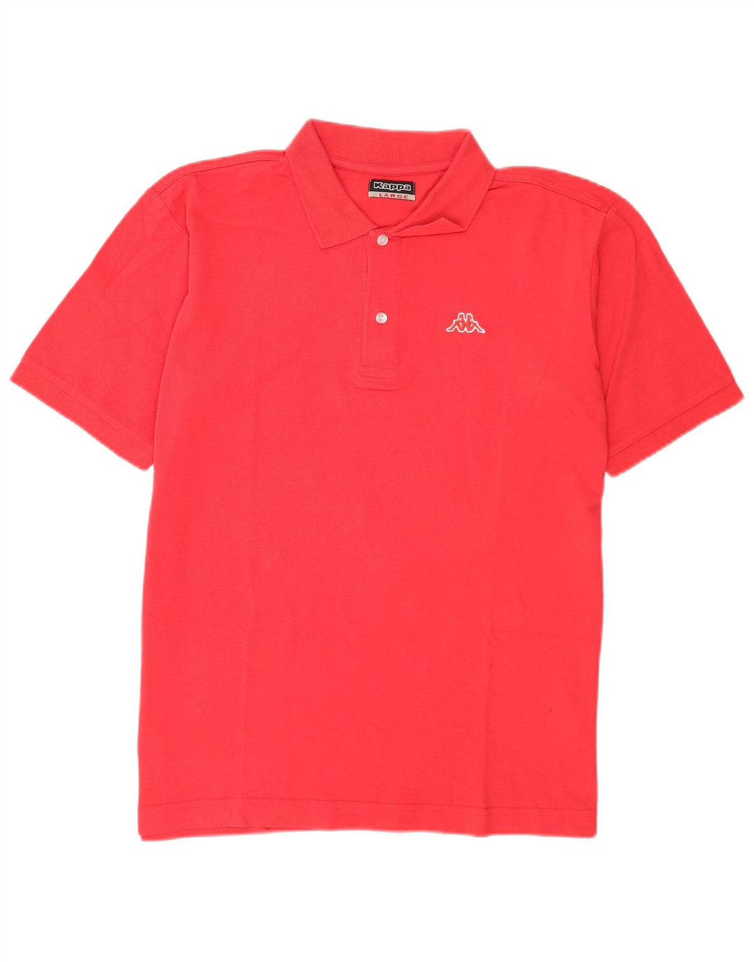 Kappa Mens Polo Shirt Large Red Cotton