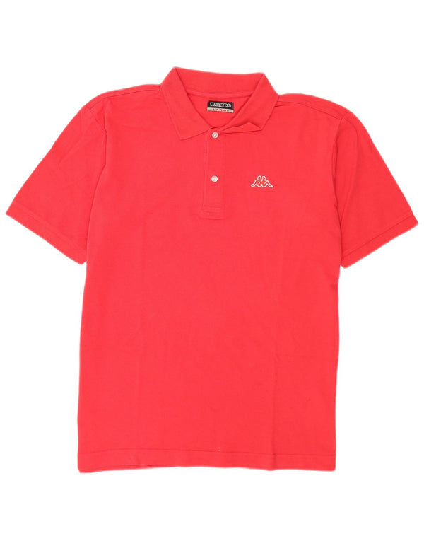 Kappa Mens Polo Shirt Large Red Cotton