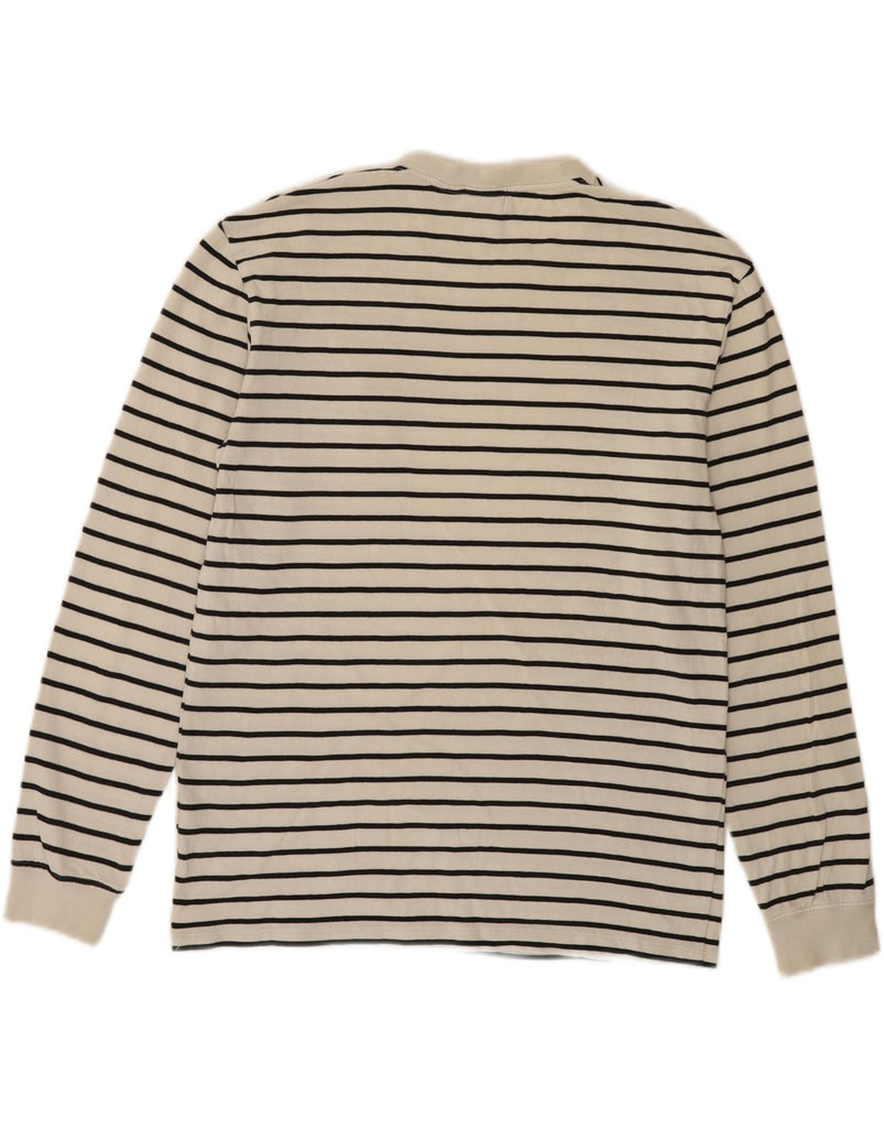 ZARA Mens Disney Top Long Sleeve Small Off White Striped Cotton Vintage Zara and Second-Hand Zara from Messina Hembry 