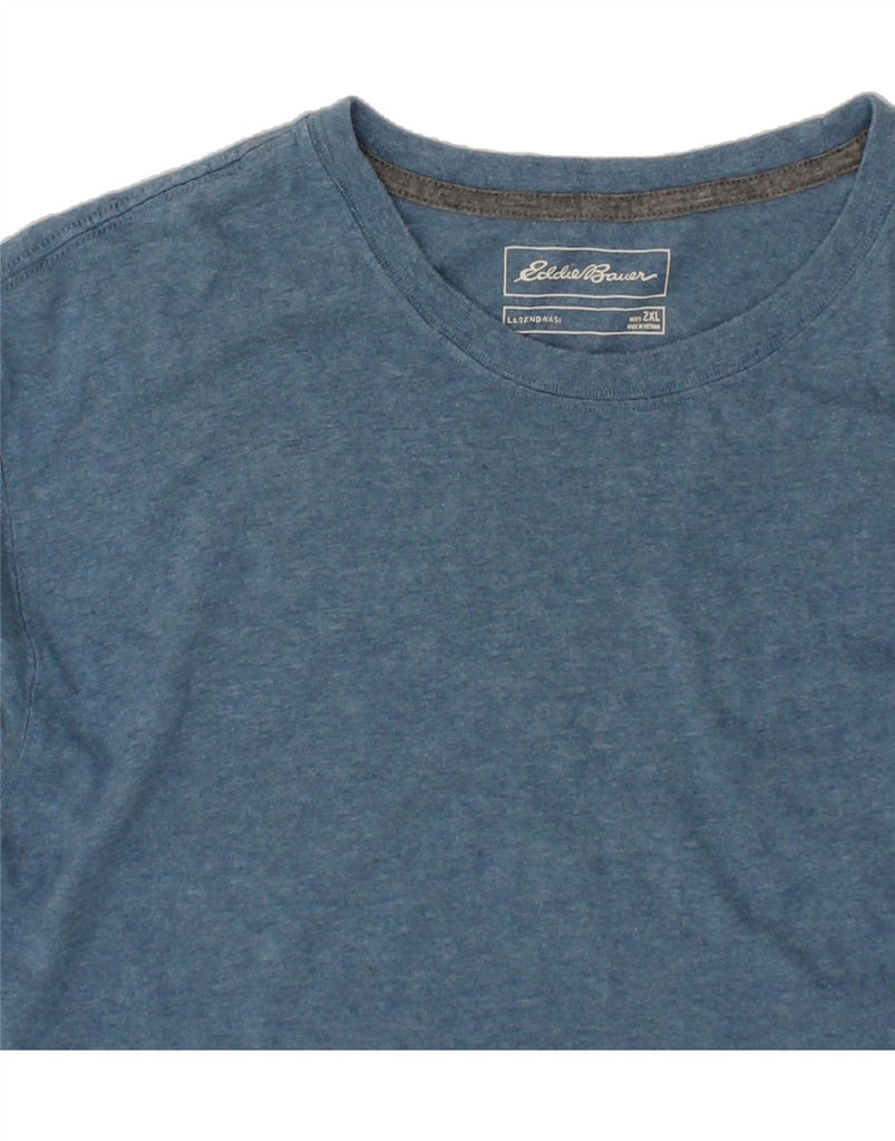 EDDIE BAUER Mens T-Shirt Top 2XL Blue Vintage Eddie Bauer and Second-Hand Eddie Bauer from Messina Hembry 