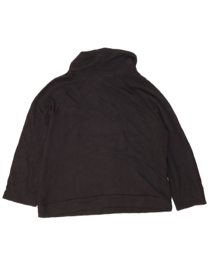 Fat Face Womens Oversized Roll Neck Sweatshirt Jumper UK 10 Small Black