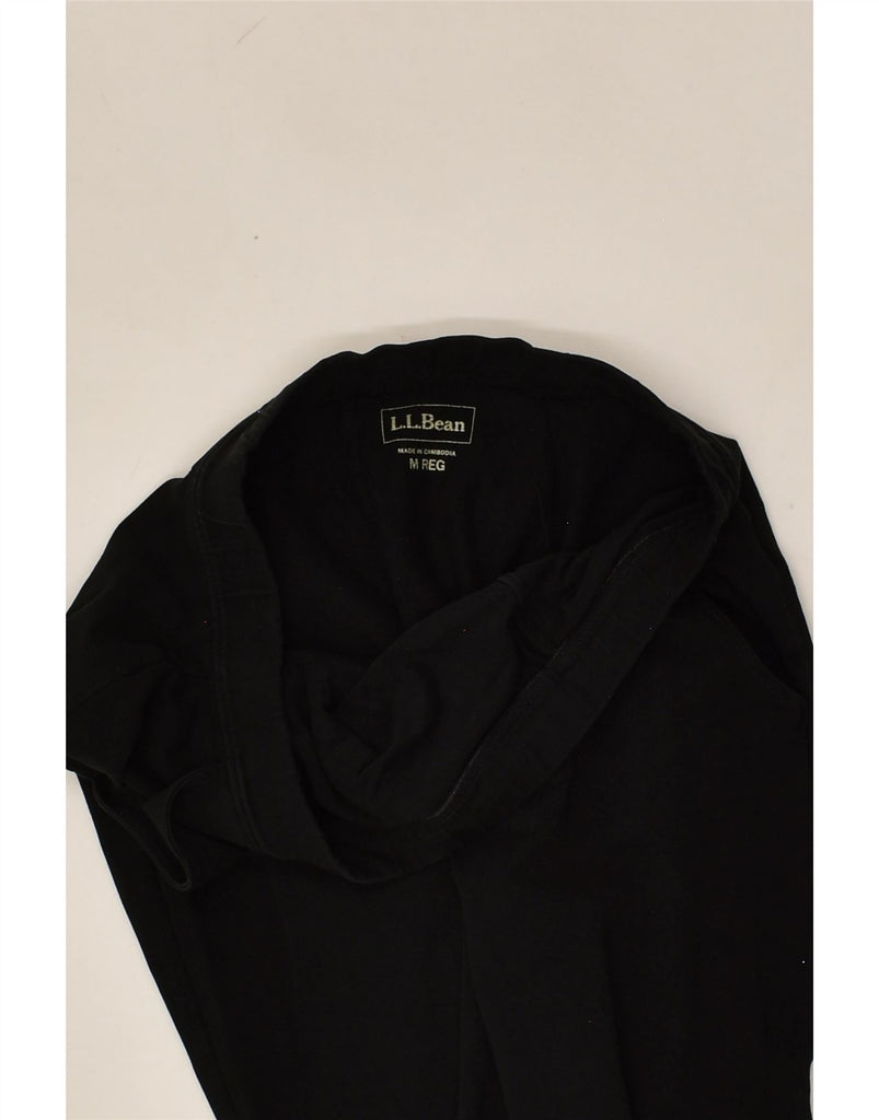 L.L.BEAN Womens Tracksuit Trousers UK 12 Medium Black Cotton | Vintage L.L.Bean | Thrift | Second-Hand L.L.Bean | Used Clothing | Messina Hembry 