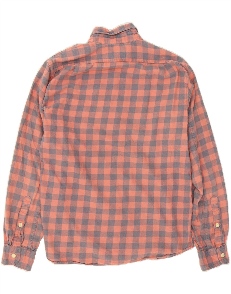 J. CREW Mens Slim Fit Flannel Shirt Medium Pink Check Cotton Vintage J. Crew and Second-Hand J. Crew from Messina Hembry 