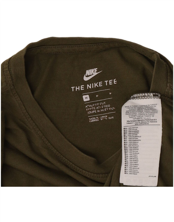 Nike Mens Athletic Cut T-Shirt Top Medium Khaki Cotton