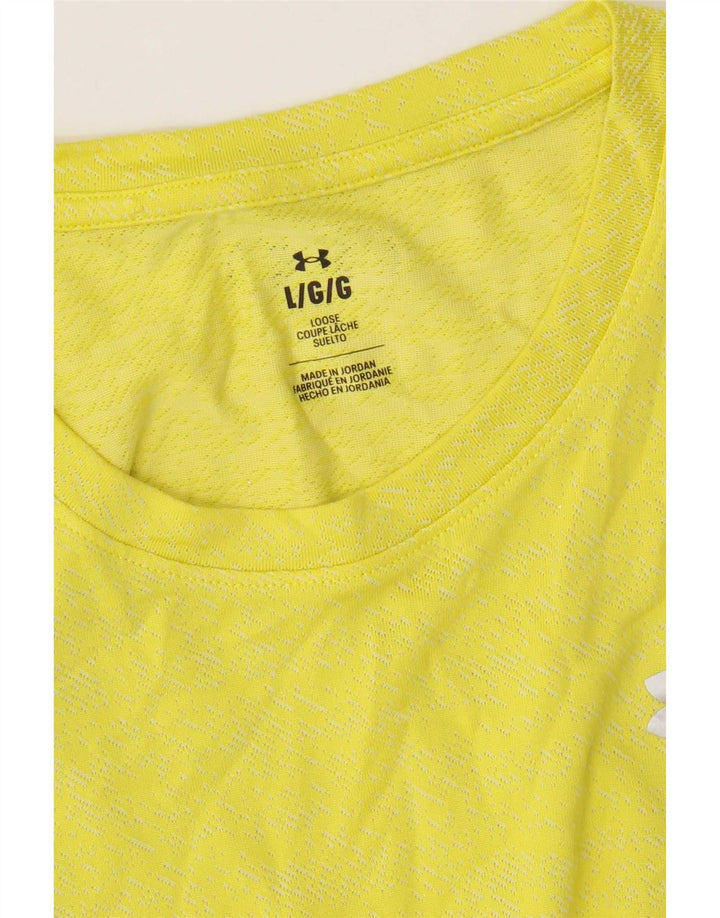 Under Armour Mens T-Shirt Top Large Yellow