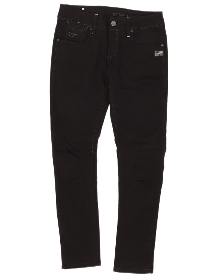 G-Star Womens 3301 Skinny Jeans W28 L29 Black Polyester