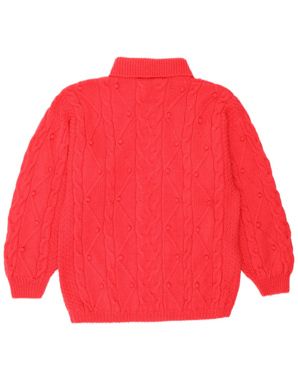 Vintage Womens Roll Neck Jumper Sweater UK 18 XL Pink