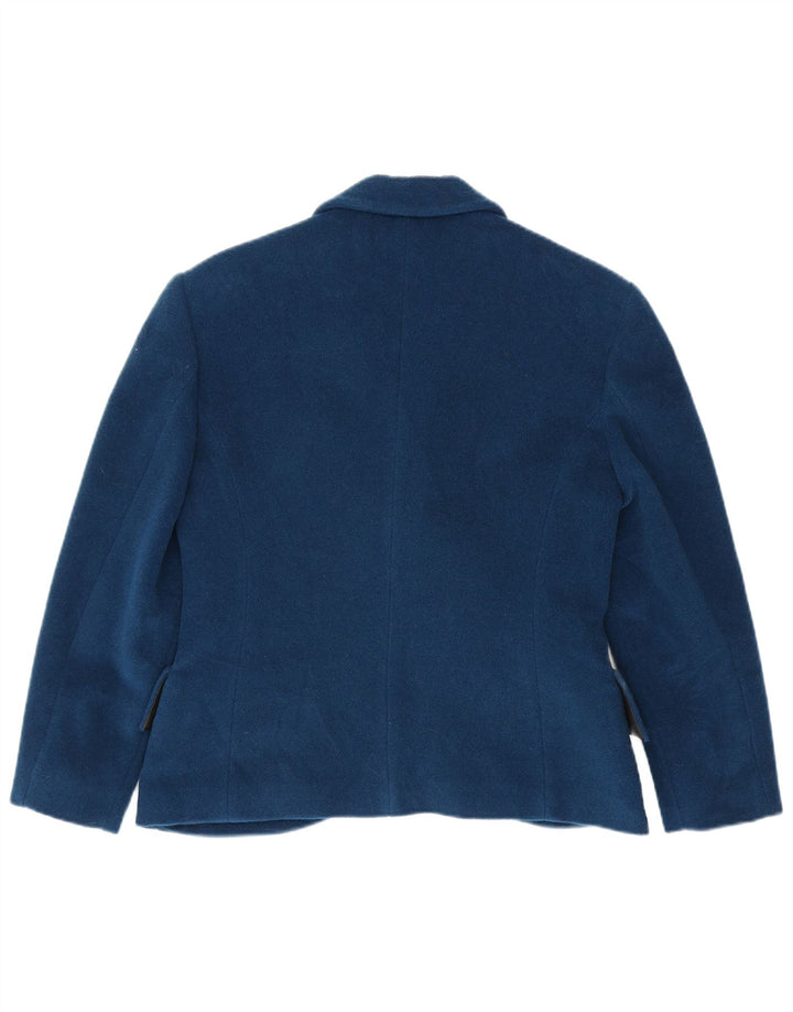 Vintage Womens Double Breasted Blazer Jacket IT 46 Large Navy Blue
