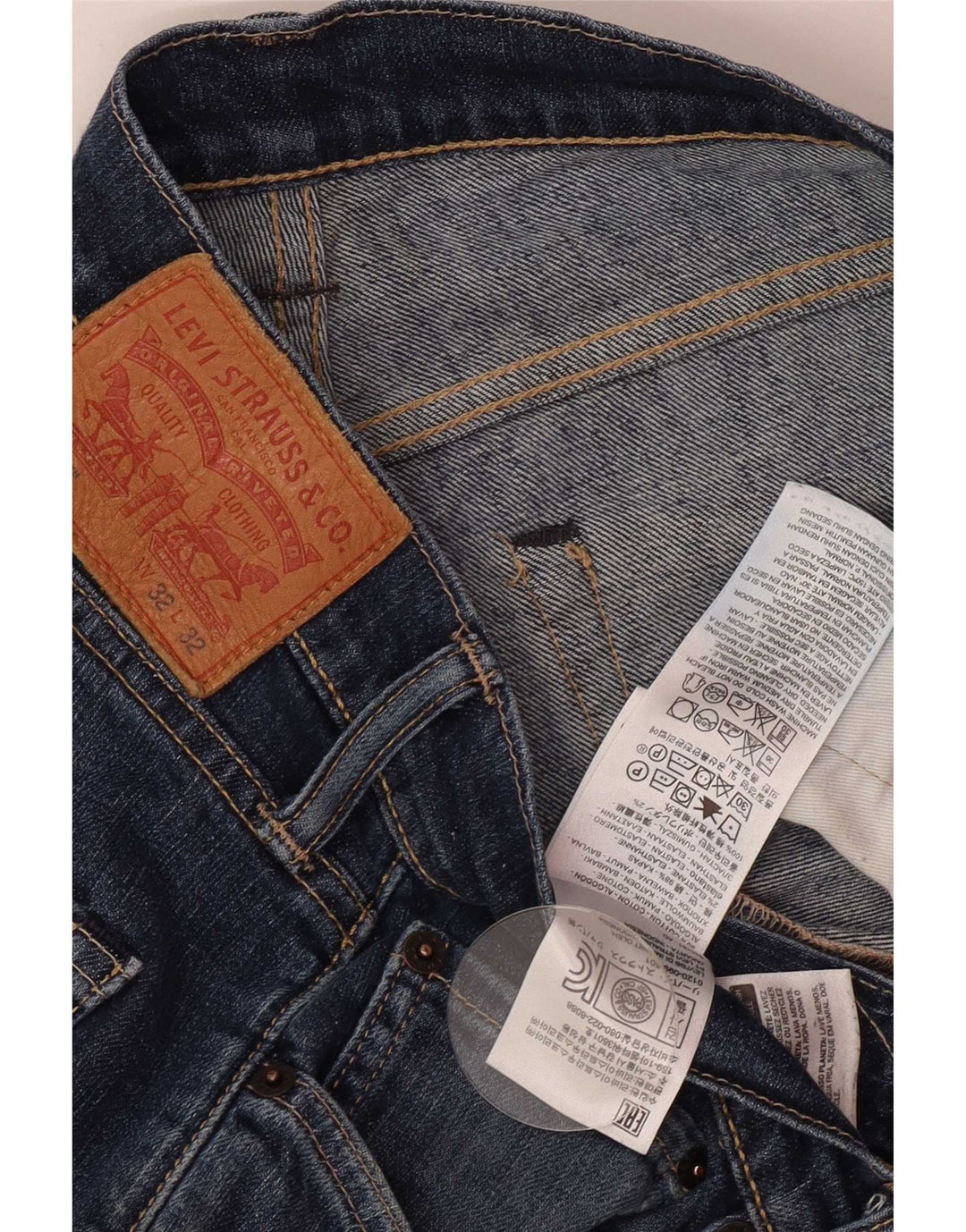 Levi's Mens 511 Slim Jeans W32 L32 Blue Cotton