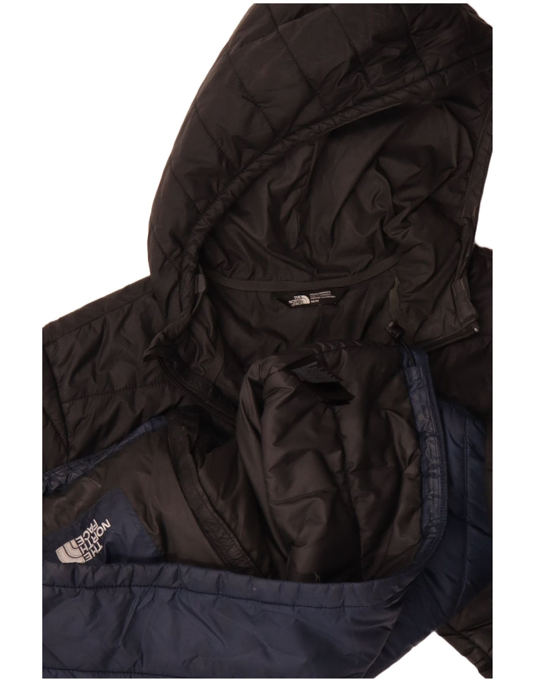The North Face Mens Hooded Padded Jacket UK 38 Medium Black Polyester