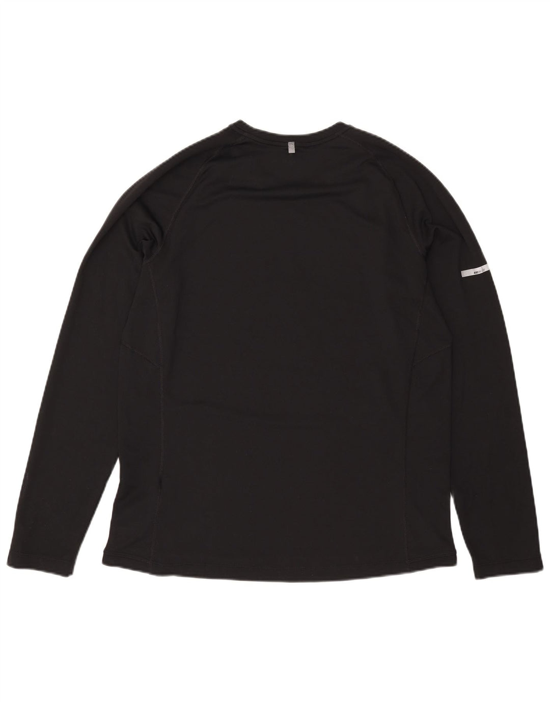 Nike Mens Dri Fit Top Long Sleeve Large Black Polyester