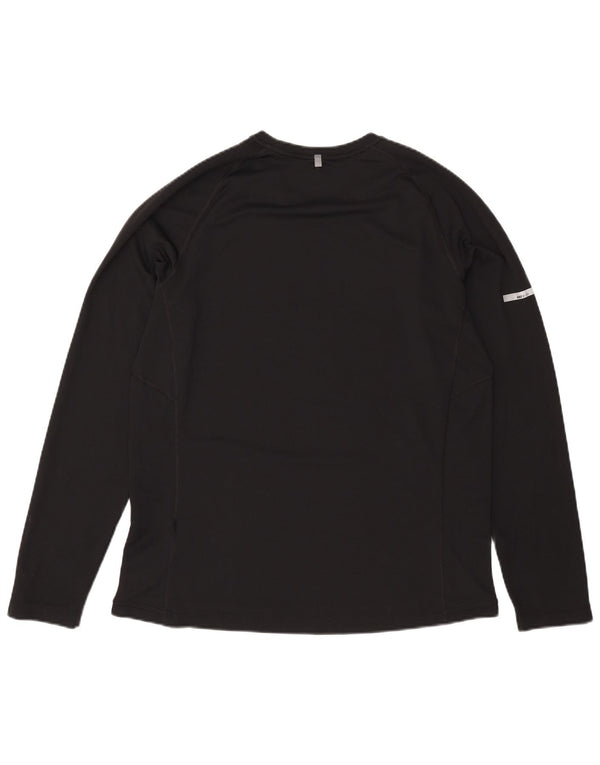 Nike Mens Dri Fit Top Long Sleeve Large Black Polyester