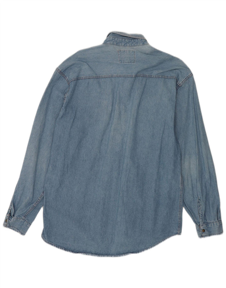Carrera Mens Denim Shirt Large Blue