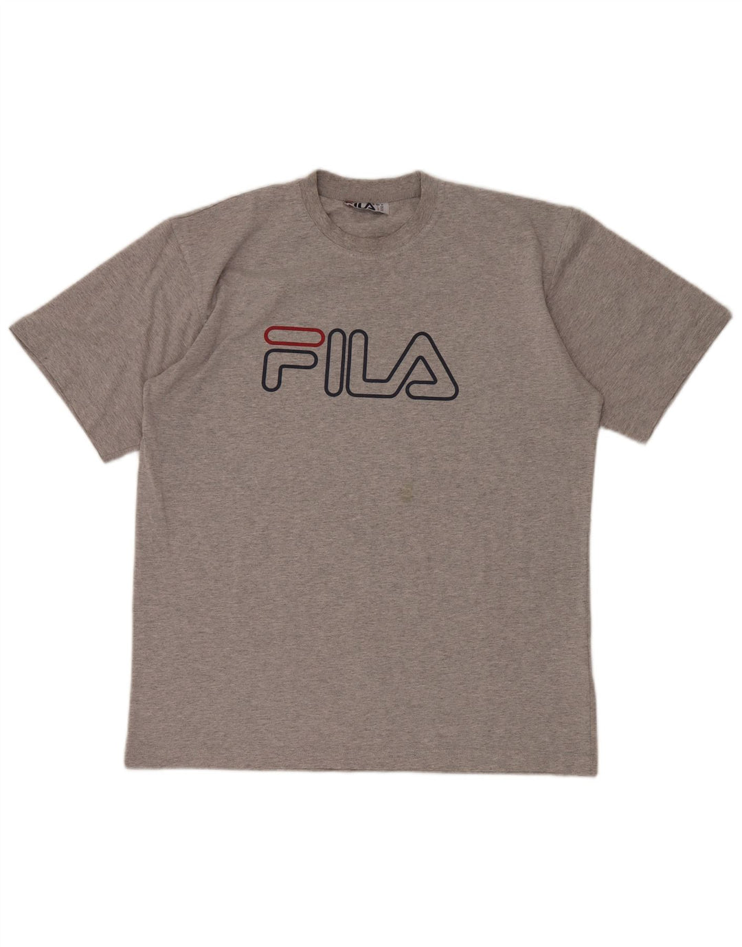 FILA Mens Graphic T-Shirt Top Medium Grey Cotton