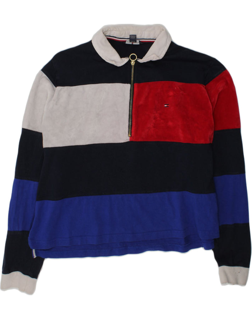 TOMMY HILFIGER Boys Fleece Jumper 15-16 Years Medium Multicoloured Cotton | Vintage Tommy Hilfiger | Thrift | Second-Hand Tommy Hilfiger | Used Clothing | Messina Hembry 