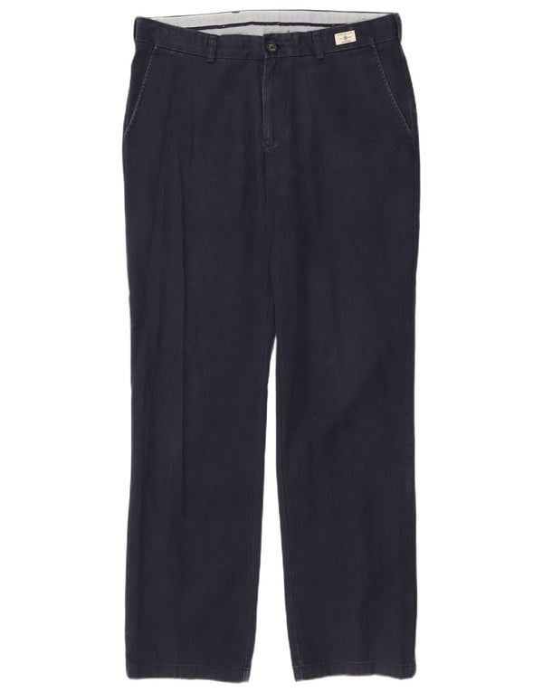 TOMMY HILFIGER Mens Straight Chino Trousers W34 L34  Navy Blue Cotton