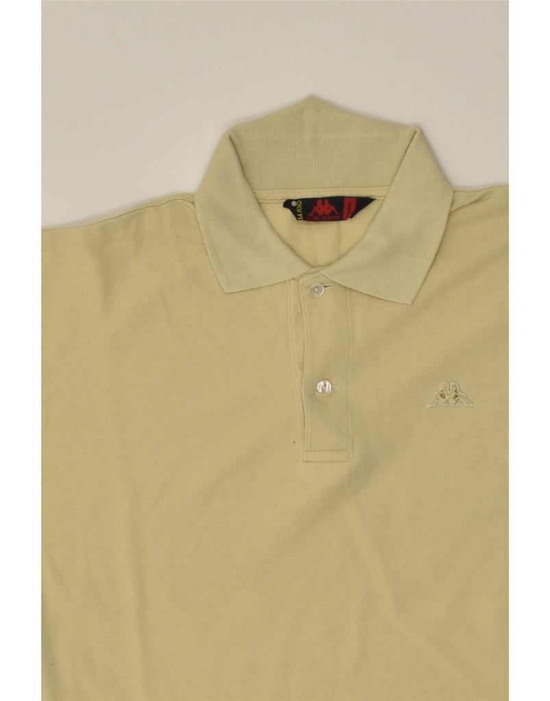 KAPPA Mens Polo Shirt Large Yellow Cotton | Vintage Kappa | Thrift | Second-Hand Kappa | Used Clothing | Messina Hembry 