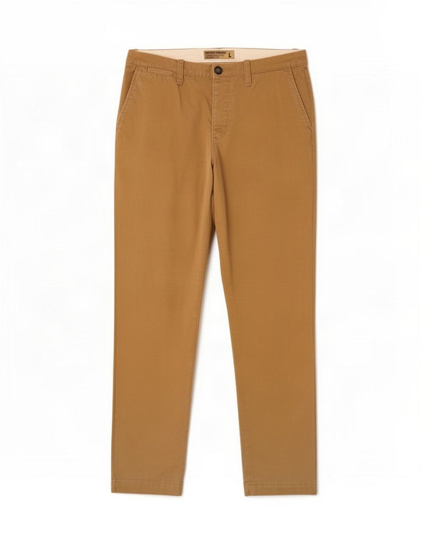 Superdry Mens Straight Chino Trousers Large W34 L32 Beige Cotton