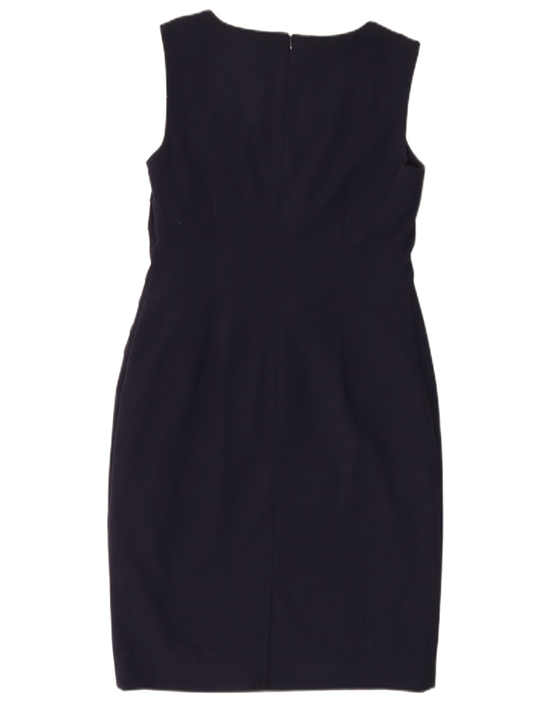 Calvin Klein Womens Sleeveless Sheath Dress US 8 Medium Navy Blue Polyester