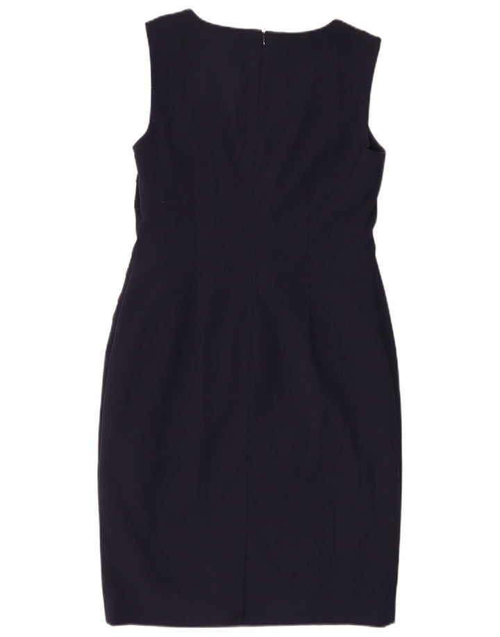 Calvin Klein Womens Sleeveless Sheath Dress US 8 Medium Navy Blue Polyester