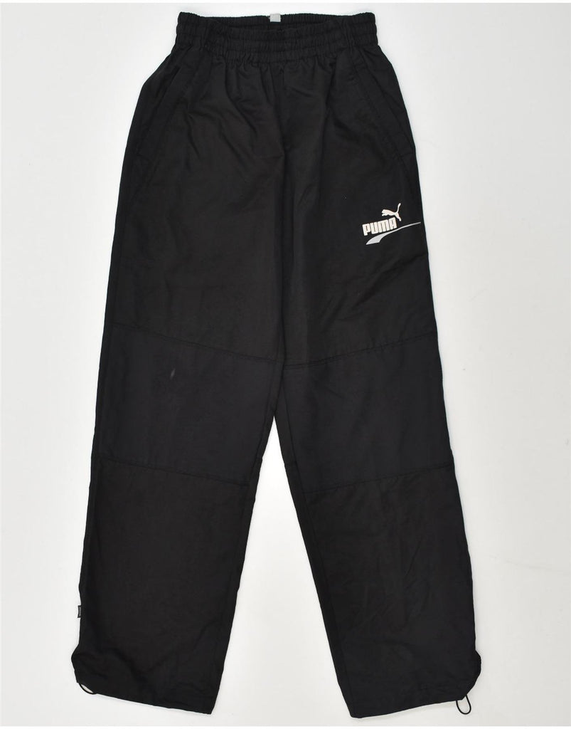 PUMA Mens Tracksuit Trousers Small Black | Vintage Puma | Thrift | Second-Hand Puma | Used Clothing | Messina Hembry 