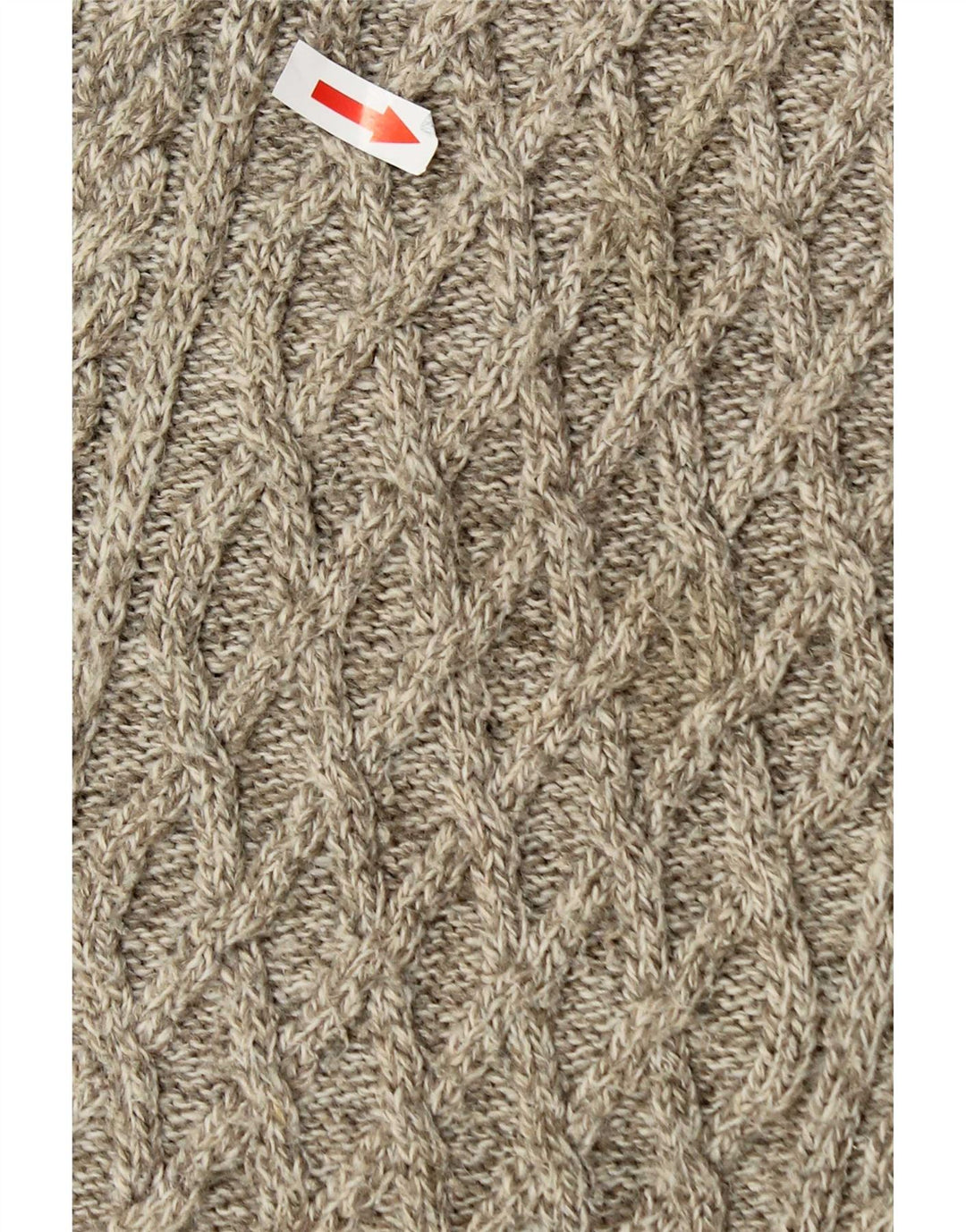 Zara Mens Shawl Neck Jumper Sweater Medium Beige Flecked Acrylic