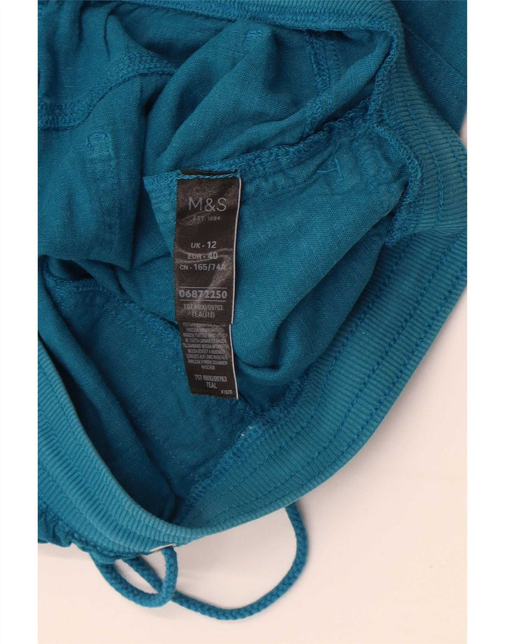 Marks & Spencer Womens Straight Skirt UK 12 Medium W30  Blue Linen