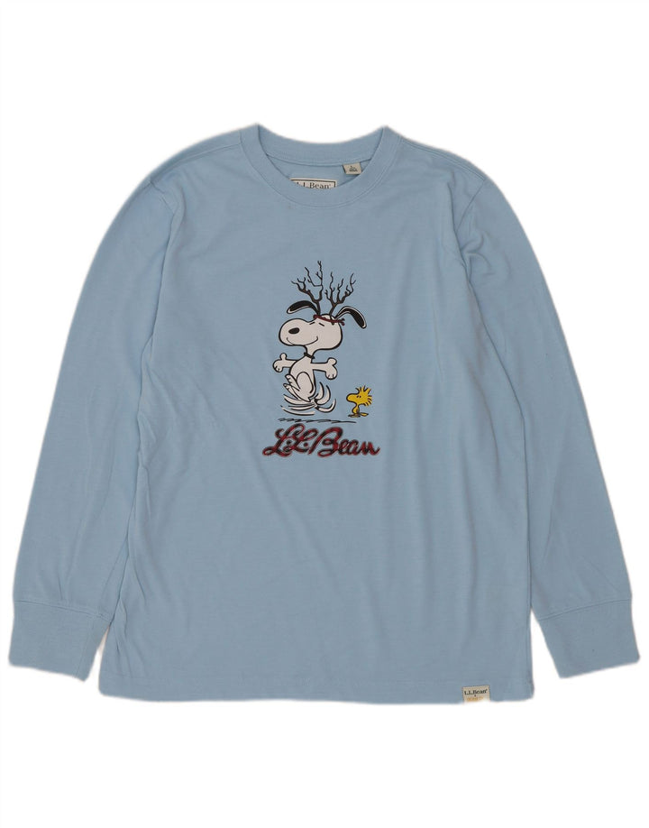 L.L.Bean Boys Peanuts Graphic Top Long Sleeve 14-15 Years Large Blue