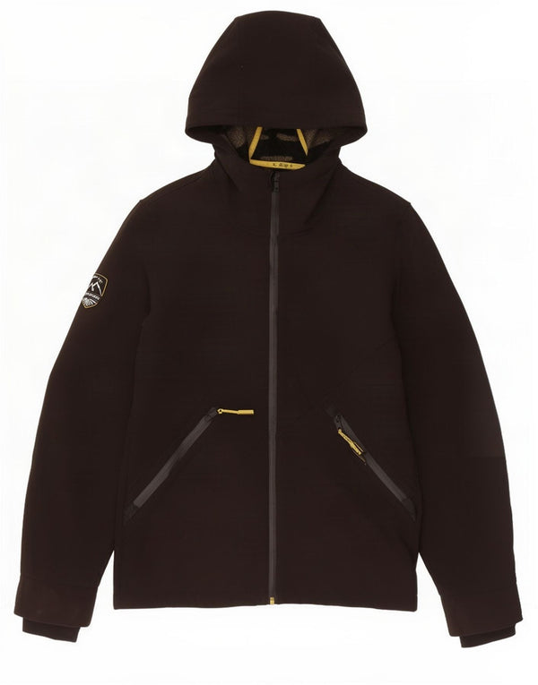 Superdry Mens Hooded Windbreaker Jacket UK 36 Small Black Polyester