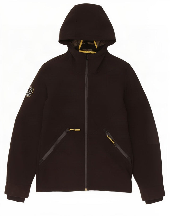 Superdry Mens Hooded Windbreaker Jacket UK 36 Small Black Polyester
