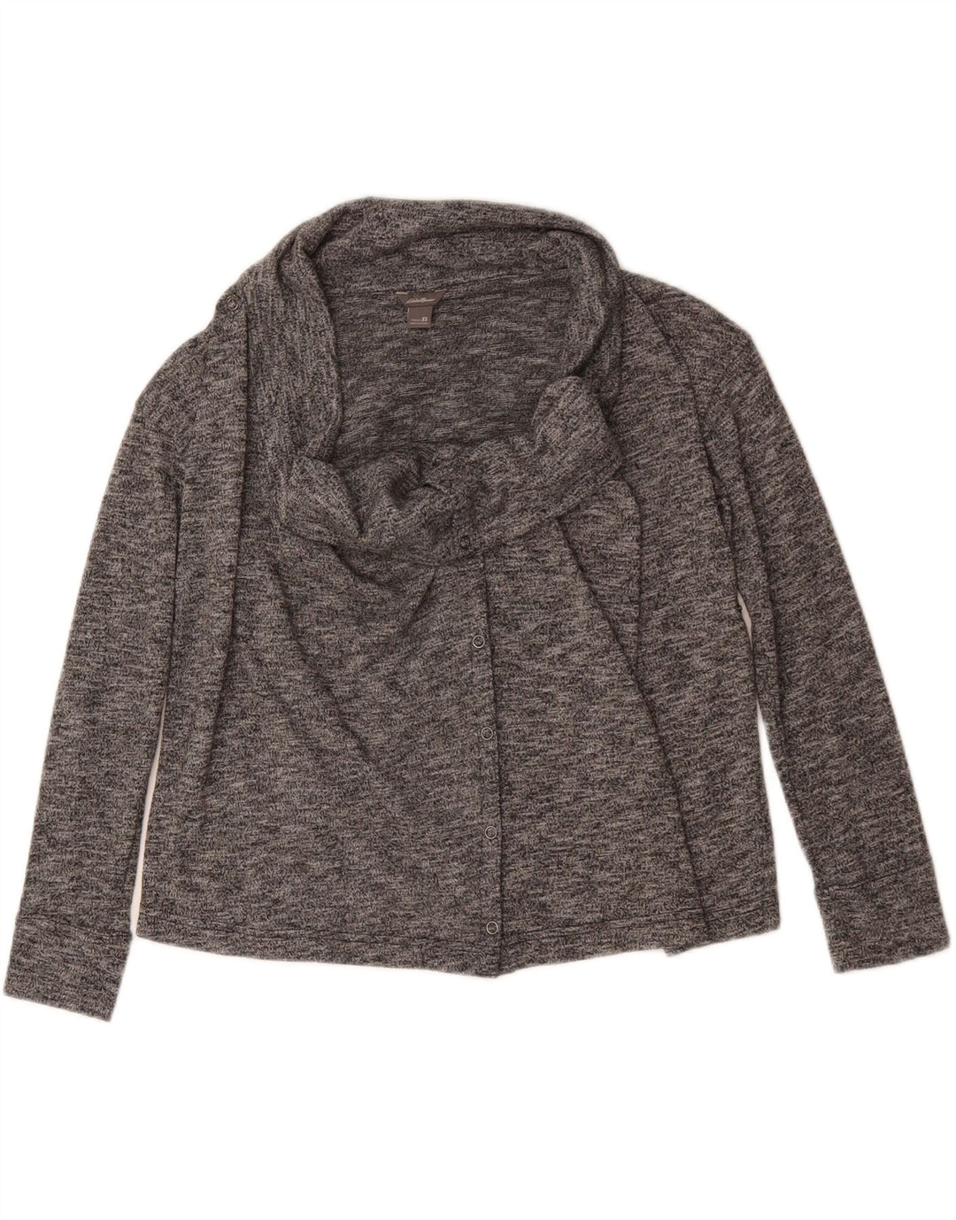 EDDIE BAUER Womens Oversized Cardigan Sweater UK 6 XS Grey Flecked Vintage Eddie Bauer and Second-Hand Eddie Bauer from Messina Hembry 
