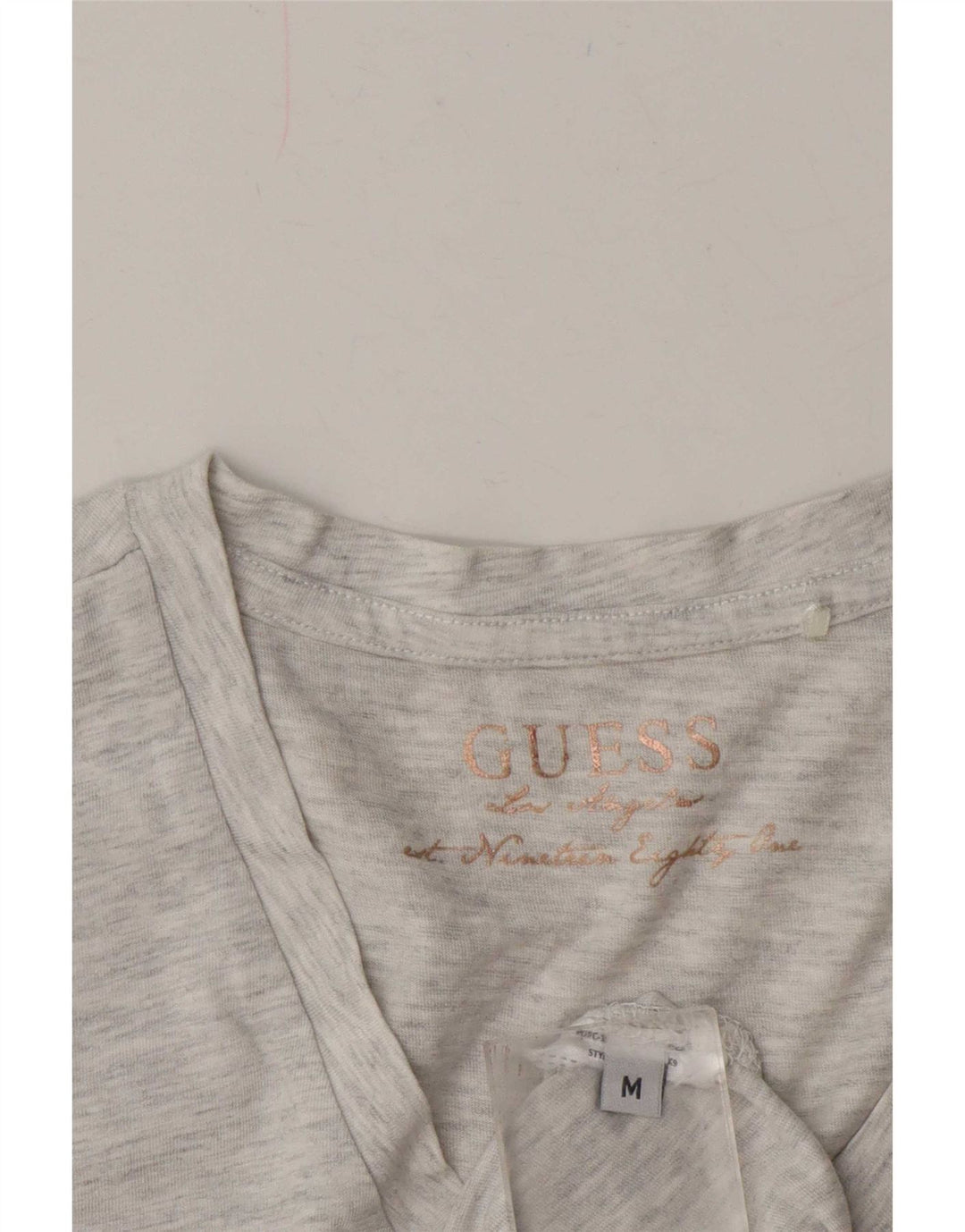 Guess Womens Graphic T-Shirt Top UK 14 Medium Grey Flecked