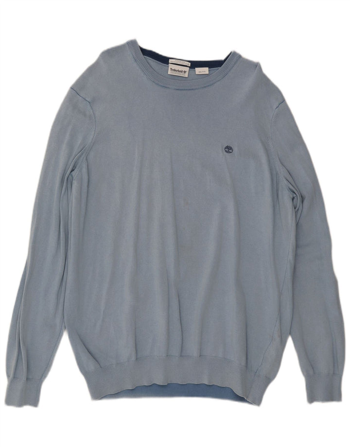 Timberland Mens Crew Neck Jumper Sweater 2XL Blue Cotton