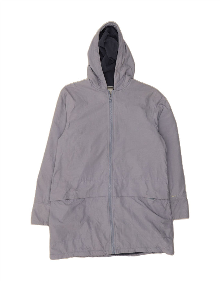 NIKE Womens Hooded Raincoat US 8/10 Medium Grey Nylon Vintage Nike and Second-Hand Nike from Messina Hembry 