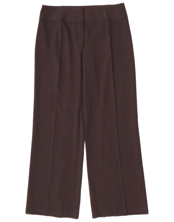 Marks & Spencer Womens Wide Leg Casual Trousers UK 12 Medium W32 L30 Grey