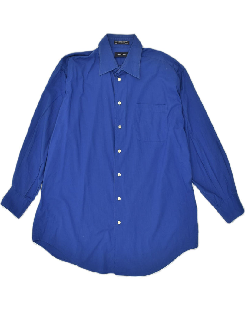 NAUTICA Mens Shirt Size 16 1/2 XL Blue Cotton | Vintage Nautica | Thrift | Second-Hand Nautica | Used Clothing | Messina Hembry 