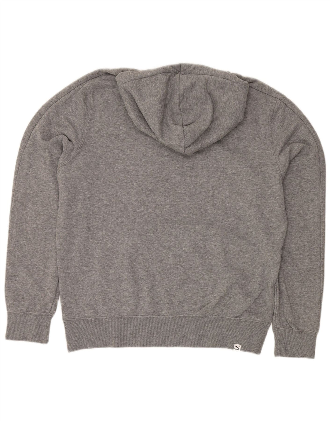 PUMA Mens Graphic Hoodie Jumper Large Grey Cotton