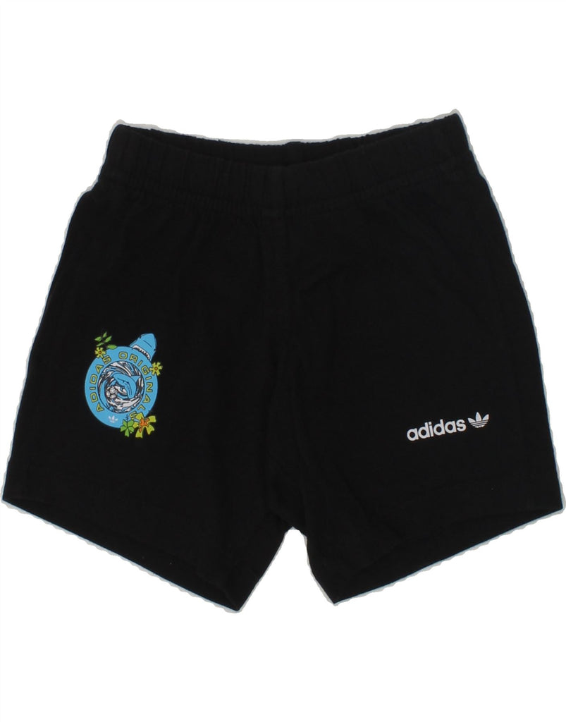 ADIDAS Baby Boys Sport Shorts 9-12 Months Black Cotton | Vintage Adidas | Thrift | Second-Hand Adidas | Used Clothing | Messina Hembry 