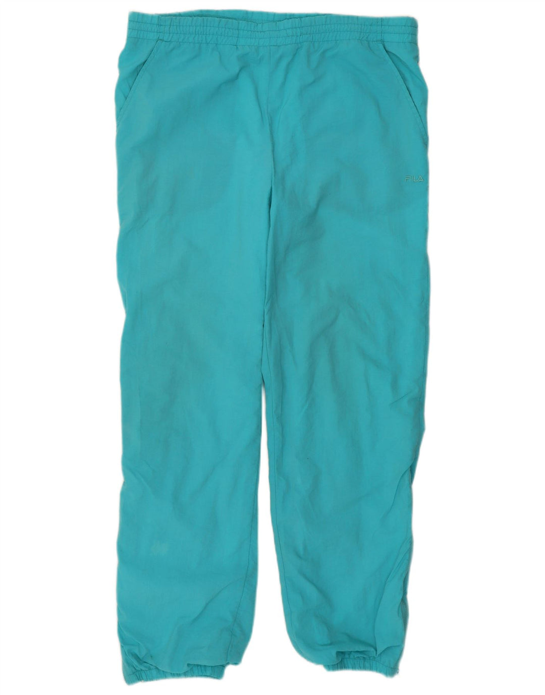 FILA Mens Tracksuit Trousers Joggers IT 48 Medium  Turquoise Nylon