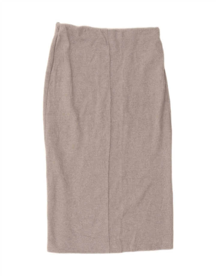 Zara Womens Midi Skirt Medium W28 Grey Flecked Polyester