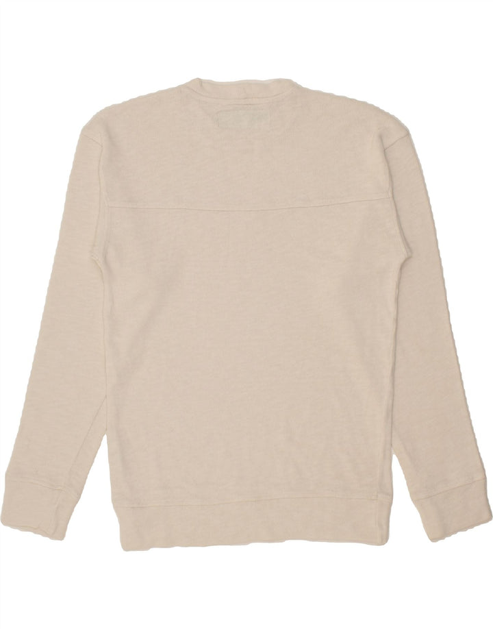 BENETTON Mens Crew Neck Jumper Sweater XS White Cotton Vintage Benetton and Second-Hand Benetton from Messina Hembry 