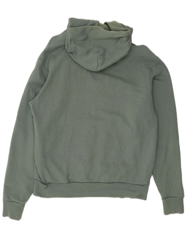 Adidas Mens Humanrace Graphic Hoodie Jumper Large Green Cotton
