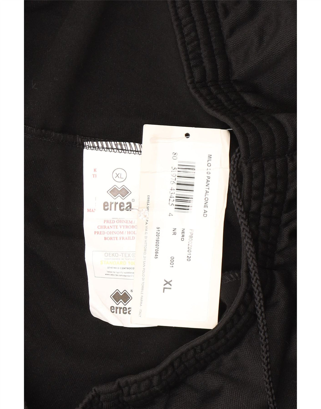 Errea Mens Tracksuit Trousers Joggers XL  Black Polyester