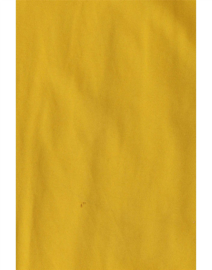 K-Way Mens Polo Shirt Medium Yellow Striped Cotton