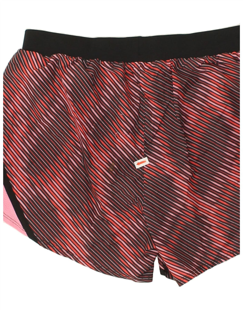 UNDER ARMOUR Womens Heat Gear Sport Shorts UK 6 XS Red Striped | Vintage Under Armour | Thrift | Second-Hand Under Armour | Used Clothing | Messina Hembry 