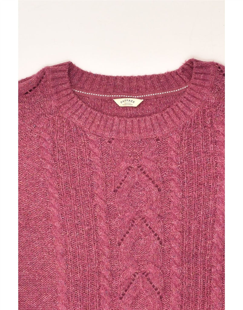 FAT FACE Womens Crew Neck Jumper Sweater UK 18 XL Burgundy Acrylic | Vintage Fat Face | Thrift | Second-Hand Fat Face | Used Clothing | Messina Hembry 