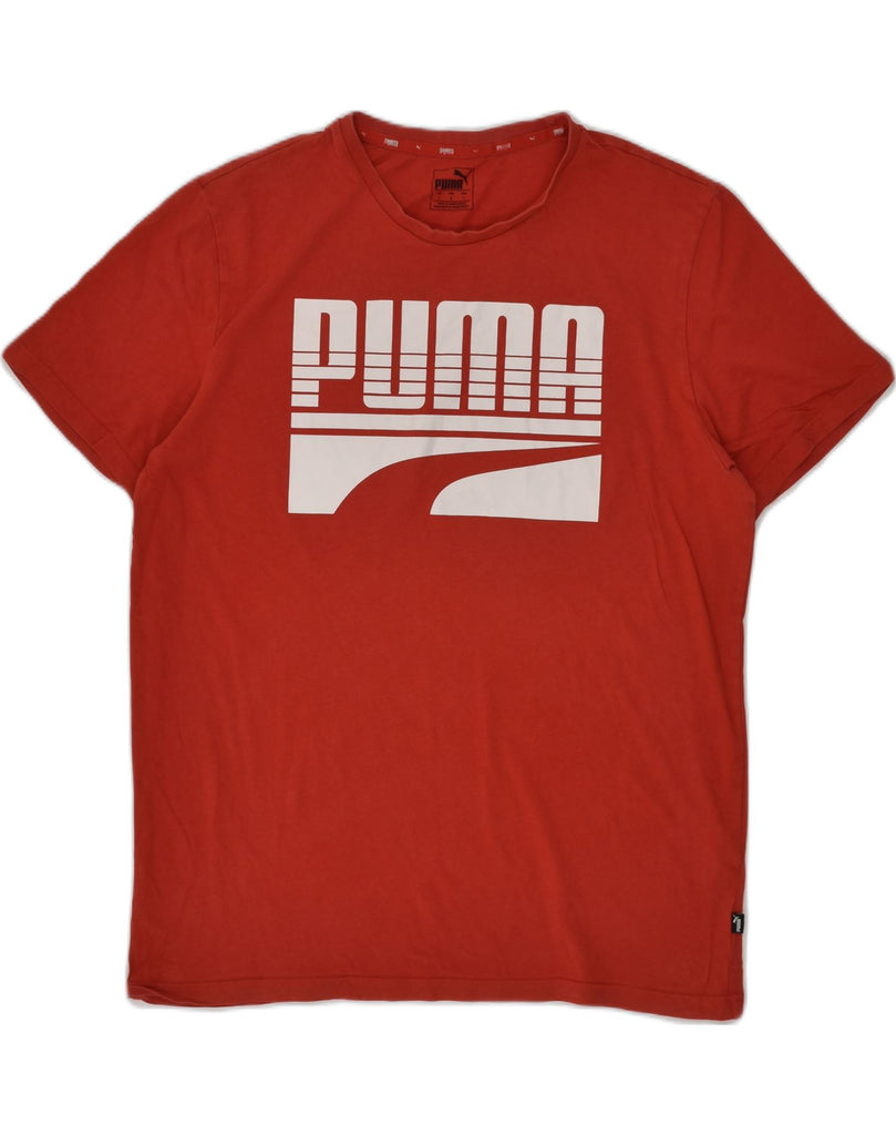 PUMA Mens Graphic T-Shirt Top Large Red Cotton | Vintage Puma | Thrift | Second-Hand Puma | Used Clothing | Messina Hembry 