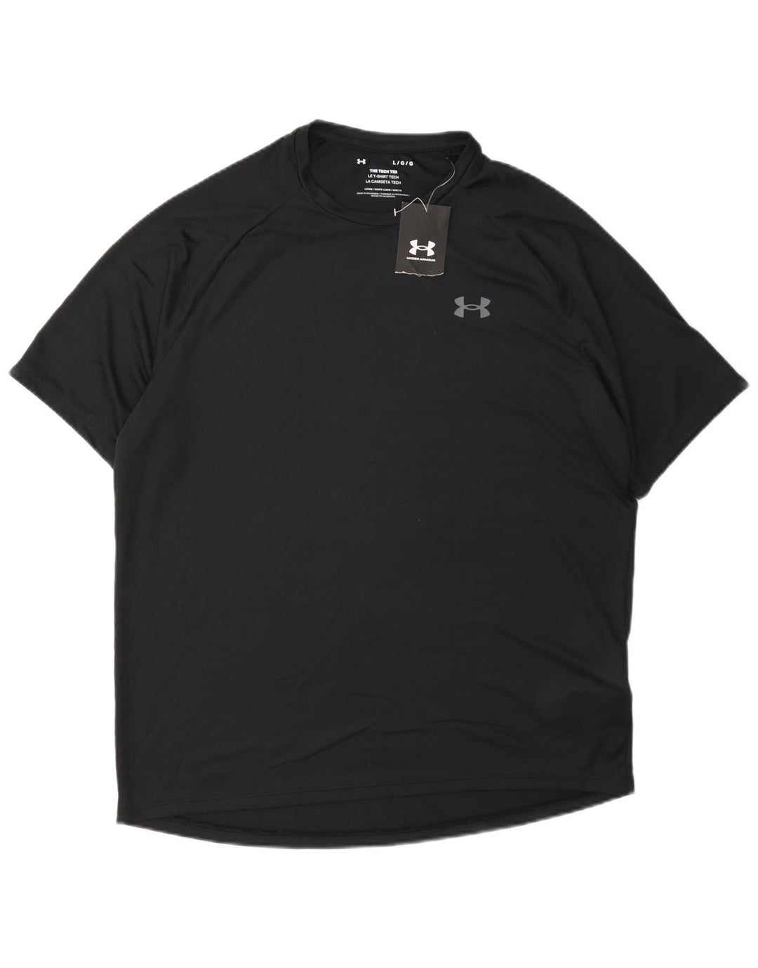 Under Armour Mens T-Shirt Top Large Black Polyester